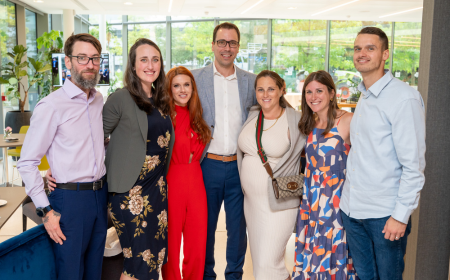 A group photo of UCD alumni at their class reunion.